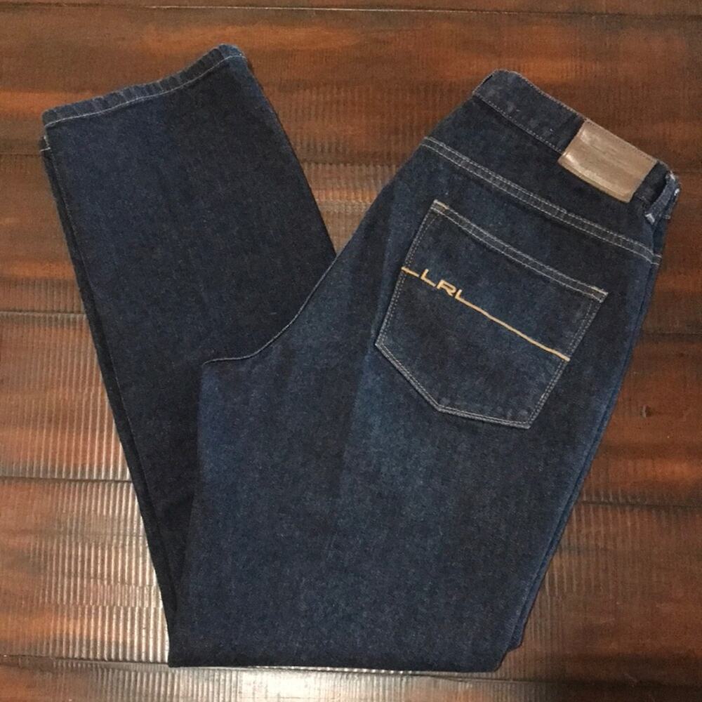 LRL Lauren Ralph Lauren Jeans Classic Straight Dark Wash Denim Size 12